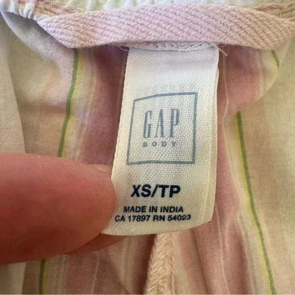 Gap Lightweight Cotton Pink White Strips Pull on Sleepwear Shorts SZ XS #2177 - Picture 7 of 11